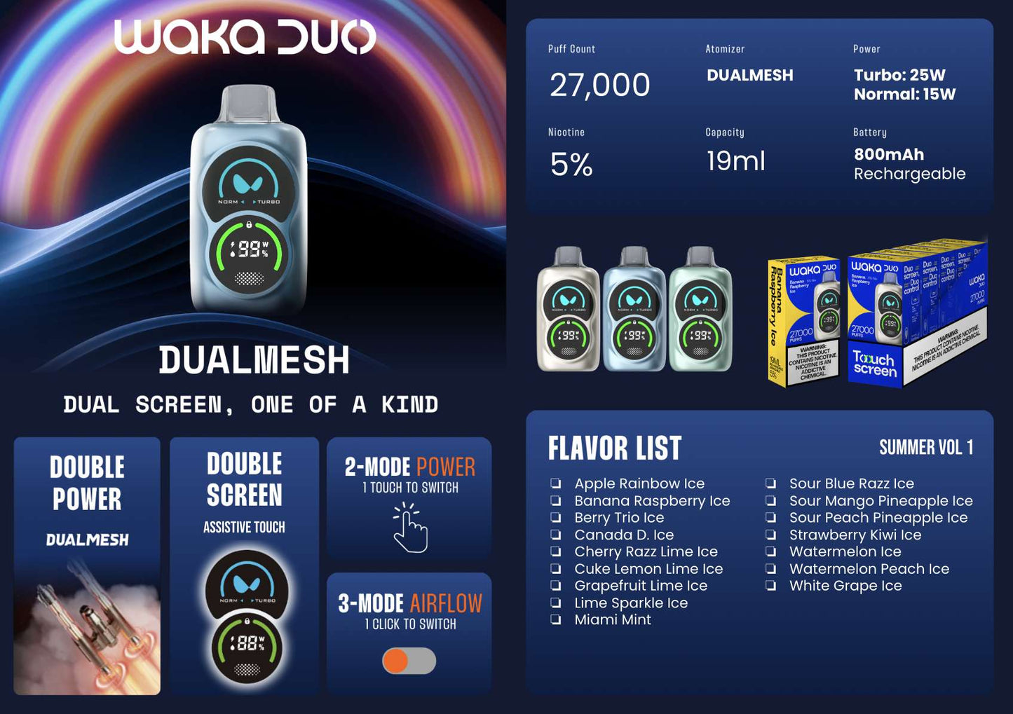 WAKA-WAKA DUO - 27000 PUFFS